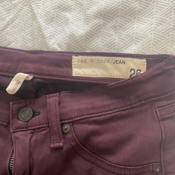 rag & bone Jegging Wine Ombre Size 26 - Picture 5 of 5